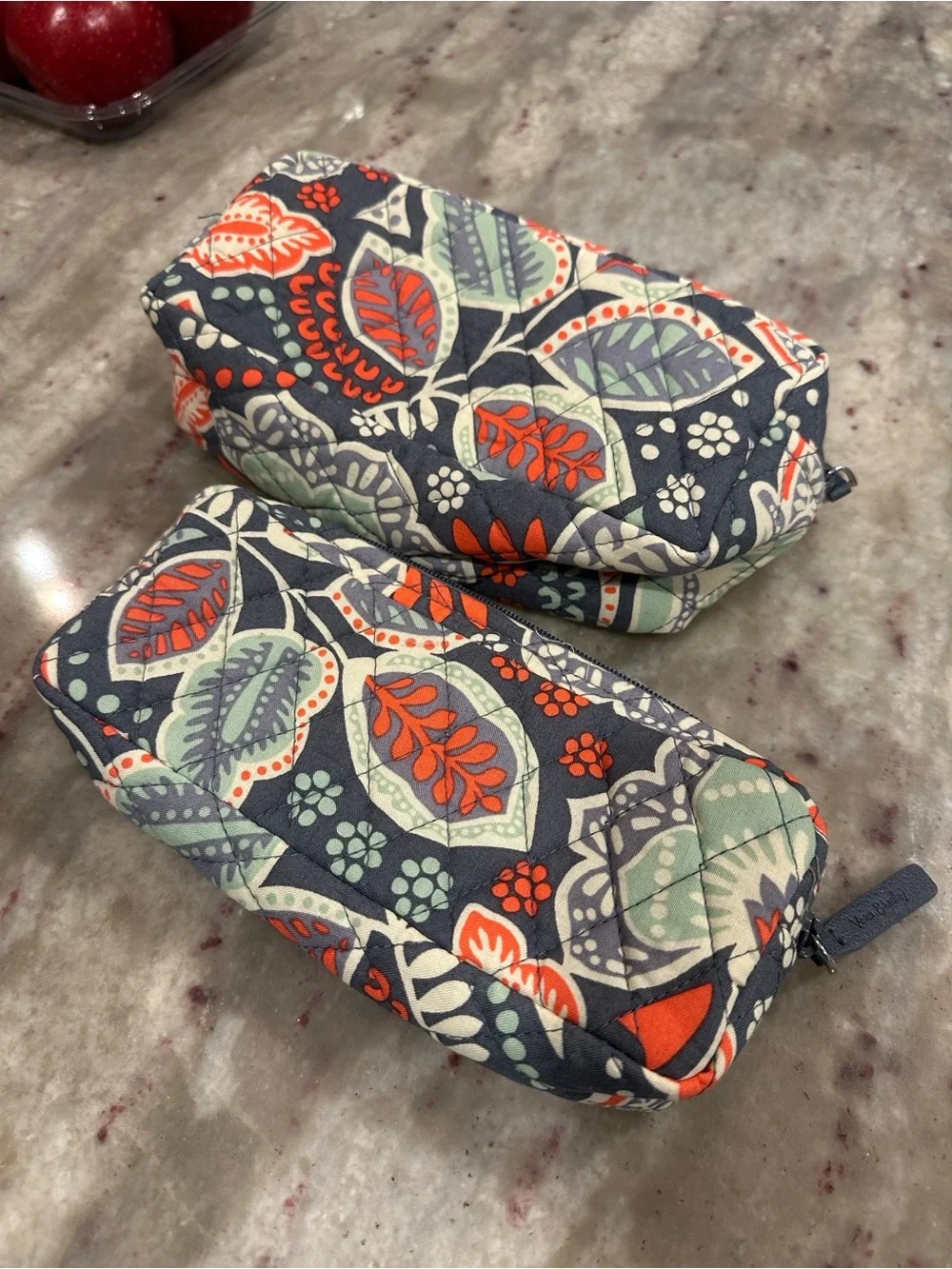 Set of 2 Vera Bradley retired pattern Nomadic Floral cosmetic bags